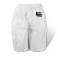 Vente en gros Sportswear Twill Cargo Six Pocket White Bermuda Shorts